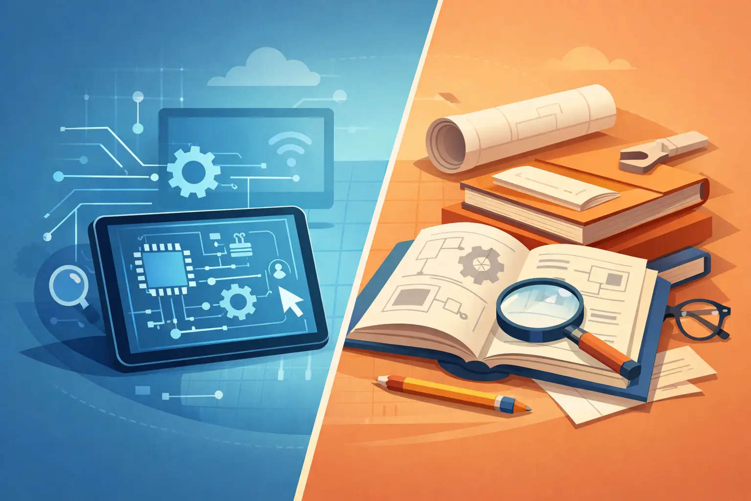 Digital Schematics Versus Printed Manuals
